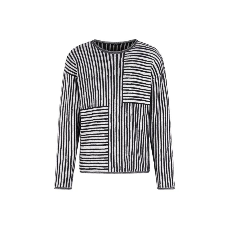 GIORGIO ARMANI Crew neck Jumper In A Viscose And Cotton Jacquard-0