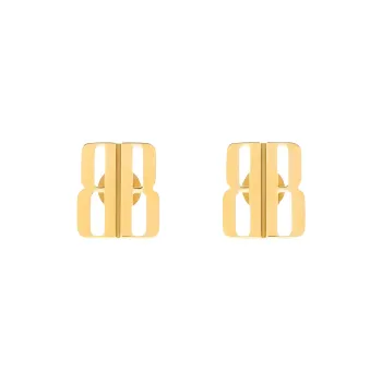 Balenciaga Brass Stud Earrings Women's Gold