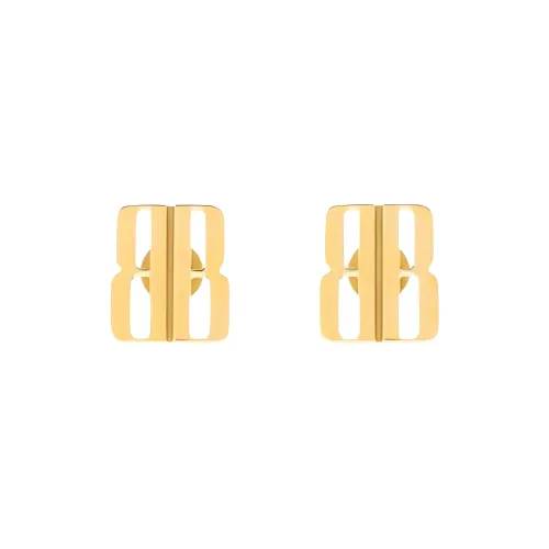 Balenciaga Brass Stud Earrings Women's Gold