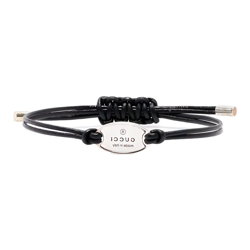 GUCCI Sterling Silver Trademark Bracelet-1
