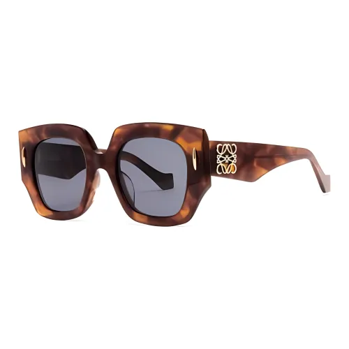 LOEWE Acetate Irregular Shape Sunglasses Men's Tortoiseshell