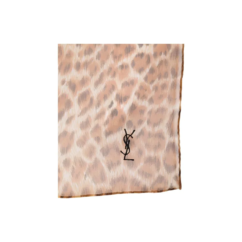 SAINT LAURENT 1980s Logo embroidered Handkerchief-1
