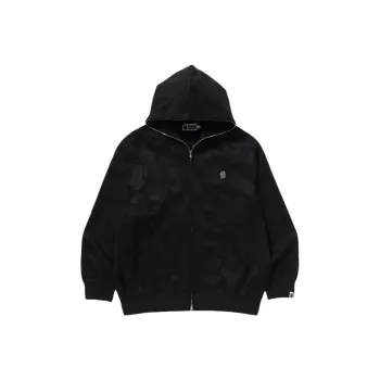 A BATHING APE Solid Camo Jacquard One Point Relaxed Fit Zip Hoodie