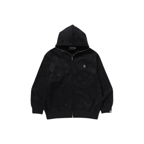 A BATHING APE Solid Camo Jacquard One Point Relaxed Fit Zip Hoodie