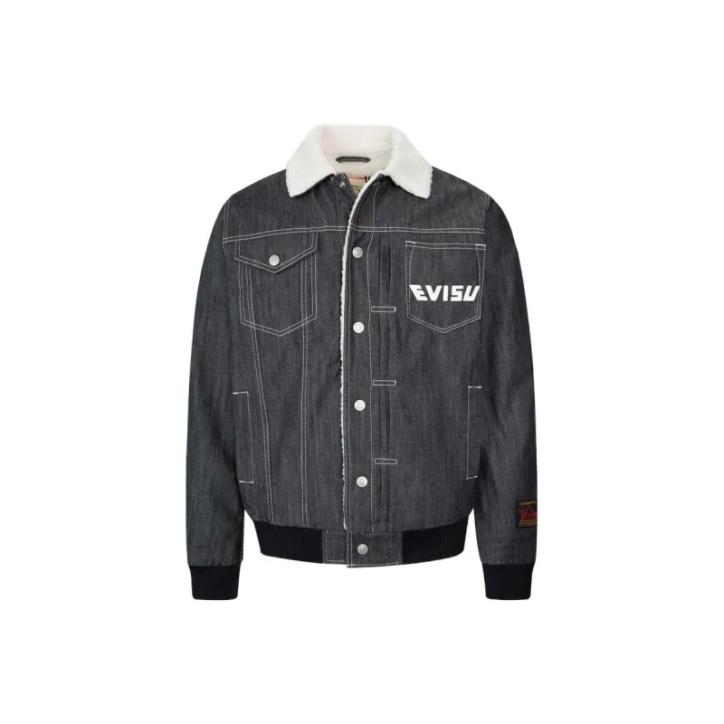 EVISU Denim Jackets Men Denim Blue-0