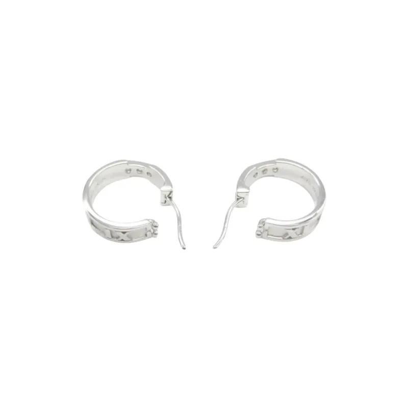 TIFFANY & CO. 2010s 18kt White Gold Set Atlas Diamond Earrings-2