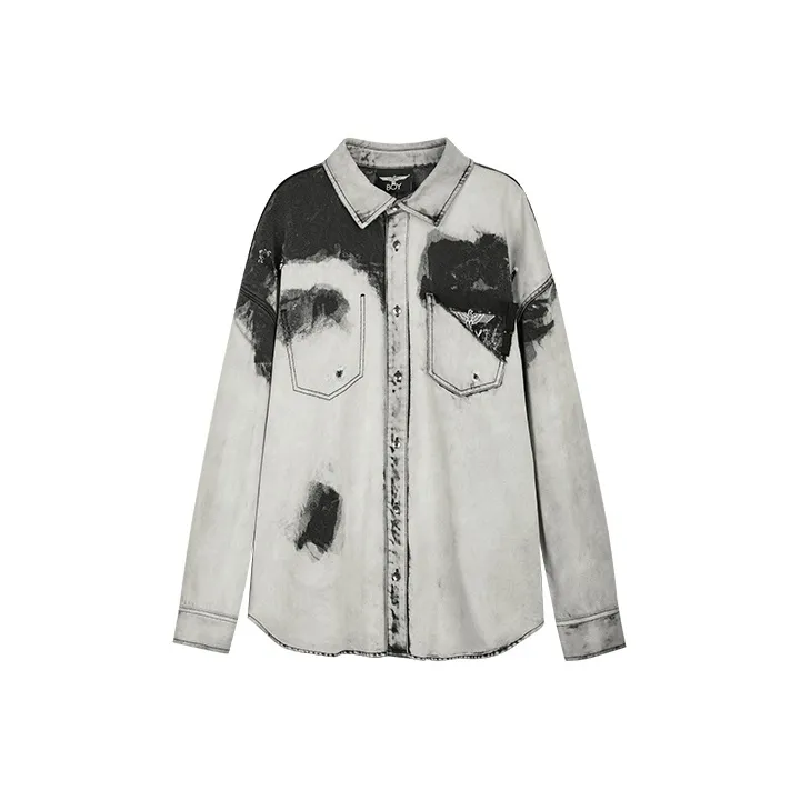 Boy London FW21 Loose Fit Denim Jacket Unisex Gray-0