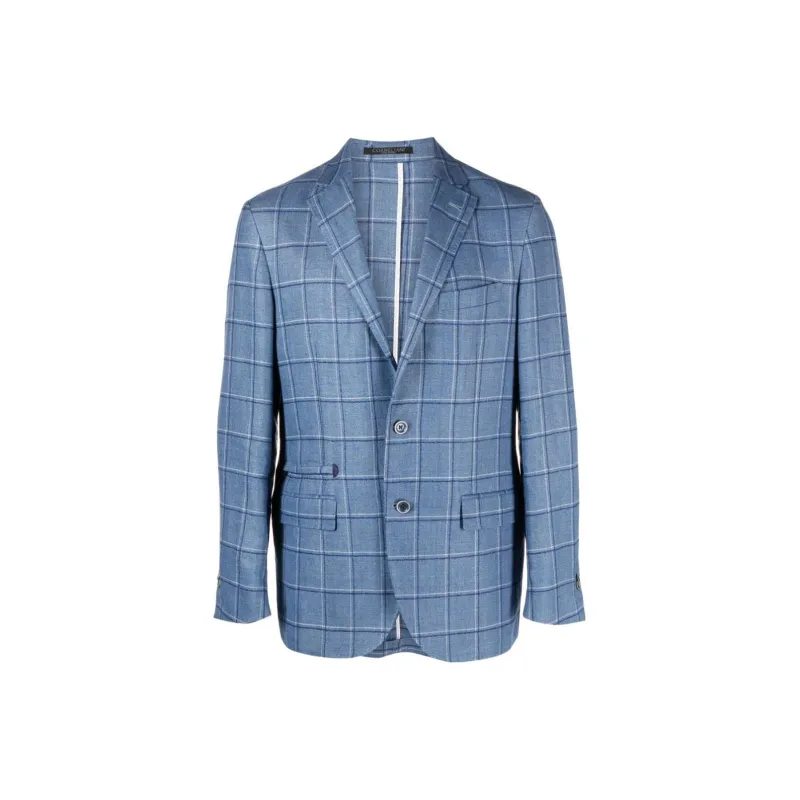 CORNELIANI Check-pattern Single-breasted Blazer-0