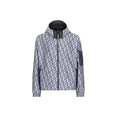 FENDI SS23 Jackets Coats Men's Silver Blue