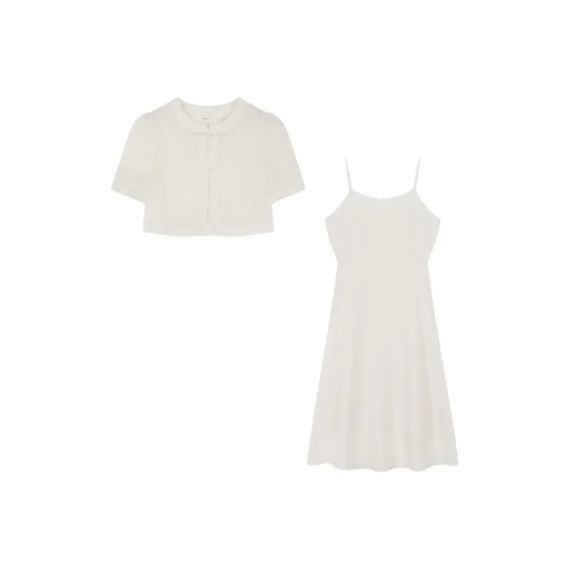 Mo Han Yi Mei Skirt Set Women's White-1
