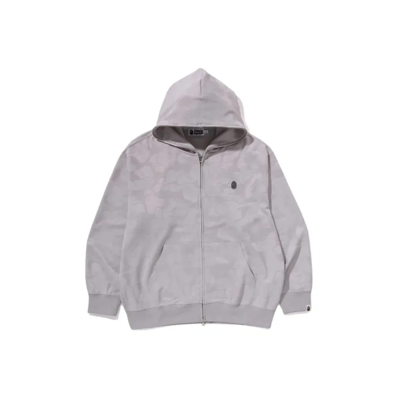 A BATHING APE Solid Camo Jacquard One Point Relaxed Fit Zip Hoodie-2