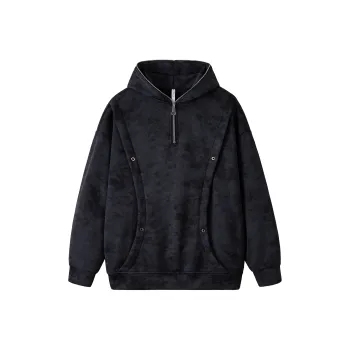 HOKLV Sweatshirt Unisex Tie Dye Black