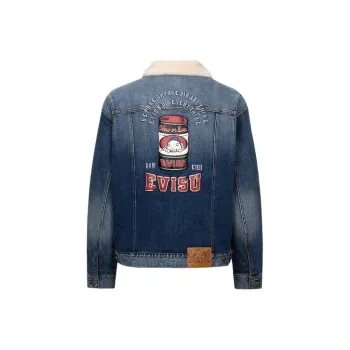 EVISU Denim Jackets Men Denim Blue