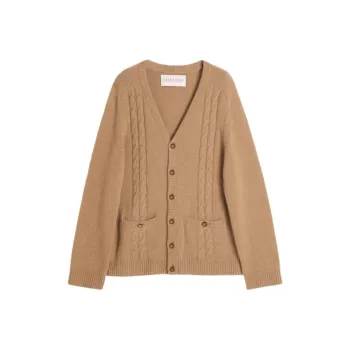 Valentino Button Up V Neck Cardigan