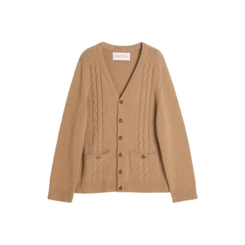 Valentino Button Up V Neck Cardigan-0