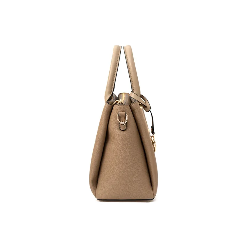Vigno Synthetic Leather Handbag, One Shoulder, Crossbody Bag Regular Women's Elephant Gray-4
