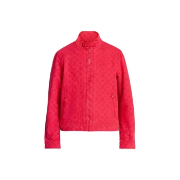 LOUIS VUITTON Denim Jacket Men's Red
