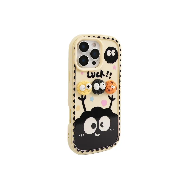 Sopi TPU Material Rice Base Cookie Lanyard Phone Cases Compatible With IPhone 16/15 Pro Max/Apple 13/14 Pro/Max-7