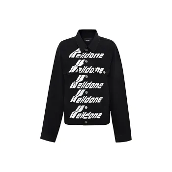 WE11DONE Denim Jackets Unisex Black