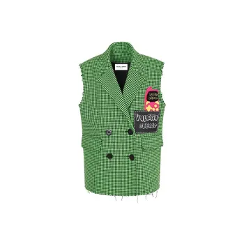 Valeria Obbaco Spring And Summer Vest Unisex Green