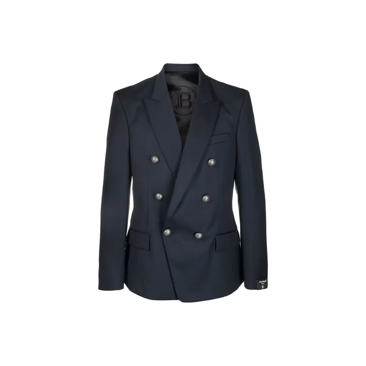 BALMAIN Business Suits Men Dark Blue-0