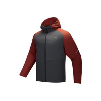Anta Running Collection Jackets Coats Men's Castle Gray/Rusty Red