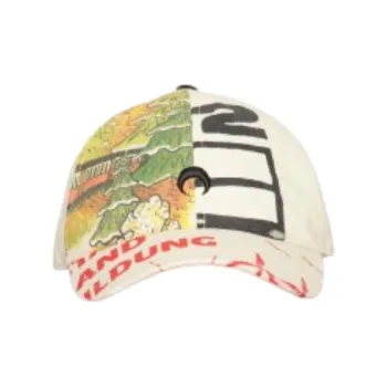 Marine Serre Cotton Baseball Caps Unisex White