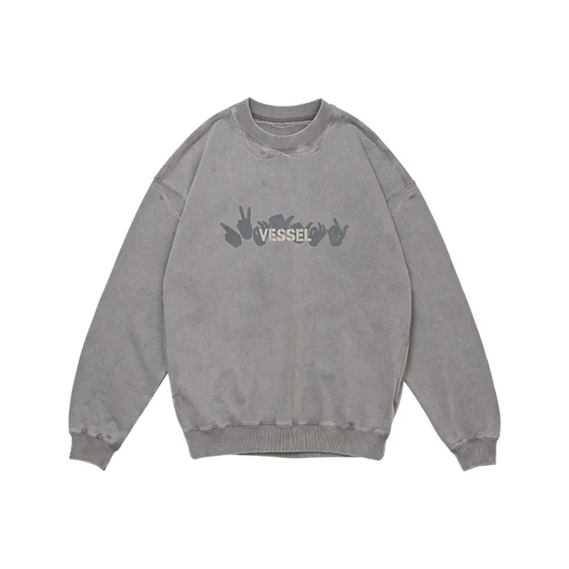 XVESSEL Sweatshirts Unisex Gray-0