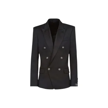 BALMAIN Double-breasted Wool Blazer