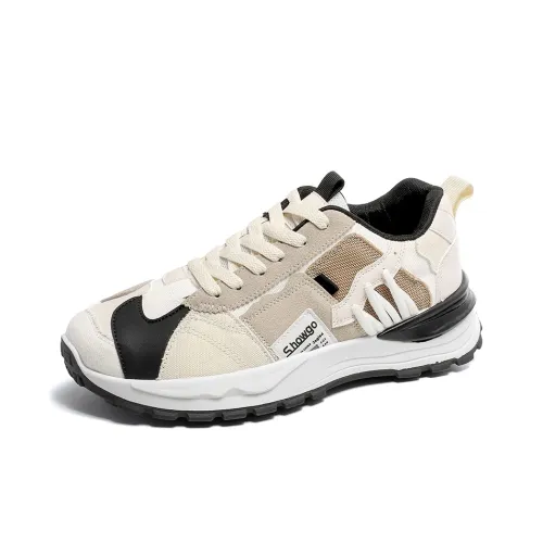 SUPEREDGE Anti Slip Wear Resistant Low Top Casual Shoes Men's Ecru