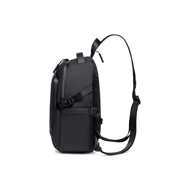Super Five Polyester Backpack Regular Unisex Black/Orange/Gray/Ecru-3
