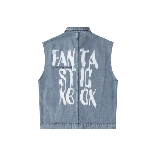 FANTASTIC XBOX Vests Unisex Denim Blue