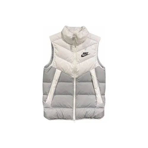 Nike Men's Windproof Warm Stand Collar Down Vest White