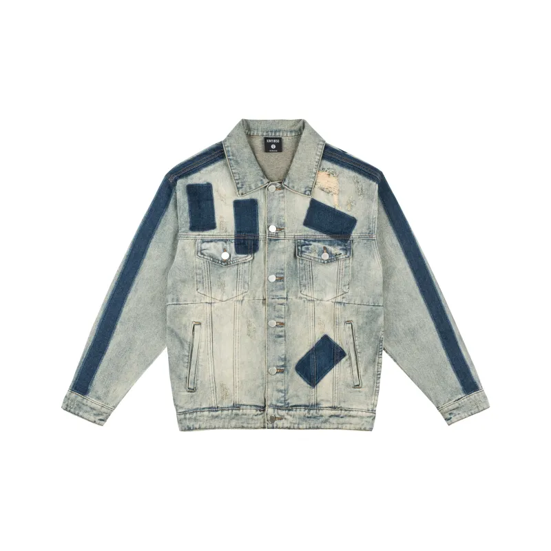 XINYINSU Denim Jacket Spring And Autumn Unisex-0