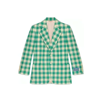 GUCCI SS22 Business Suit Coat Men's Green
