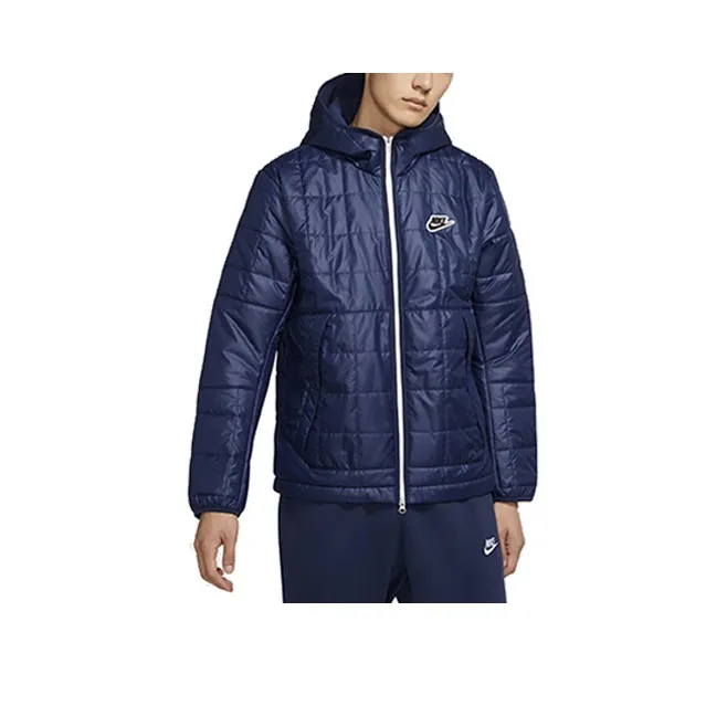 Nike Puffer Jackets Men Navy Blue-0