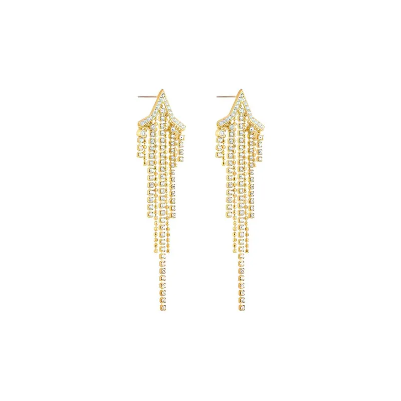 Swarovski Fit Earrings Women's Gold/White-2