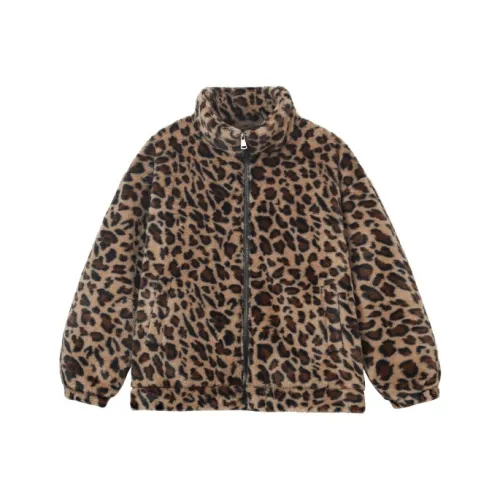PEDLOR Puffer Jacket Unisex Dark Leopard Print