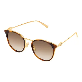 LOUIS VUITTON Acetate Metal Hardware Accessories Round Sunglasses Women's Dark Tortoiseshell