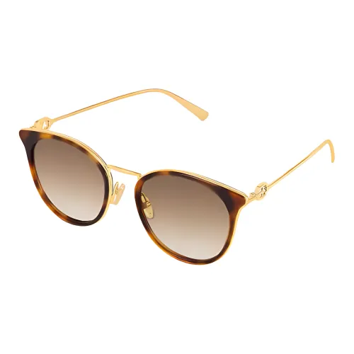 LOUIS VUITTON Acetate Metal Hardware Accessories Round Sunglasses Women's Dark Tortoiseshell