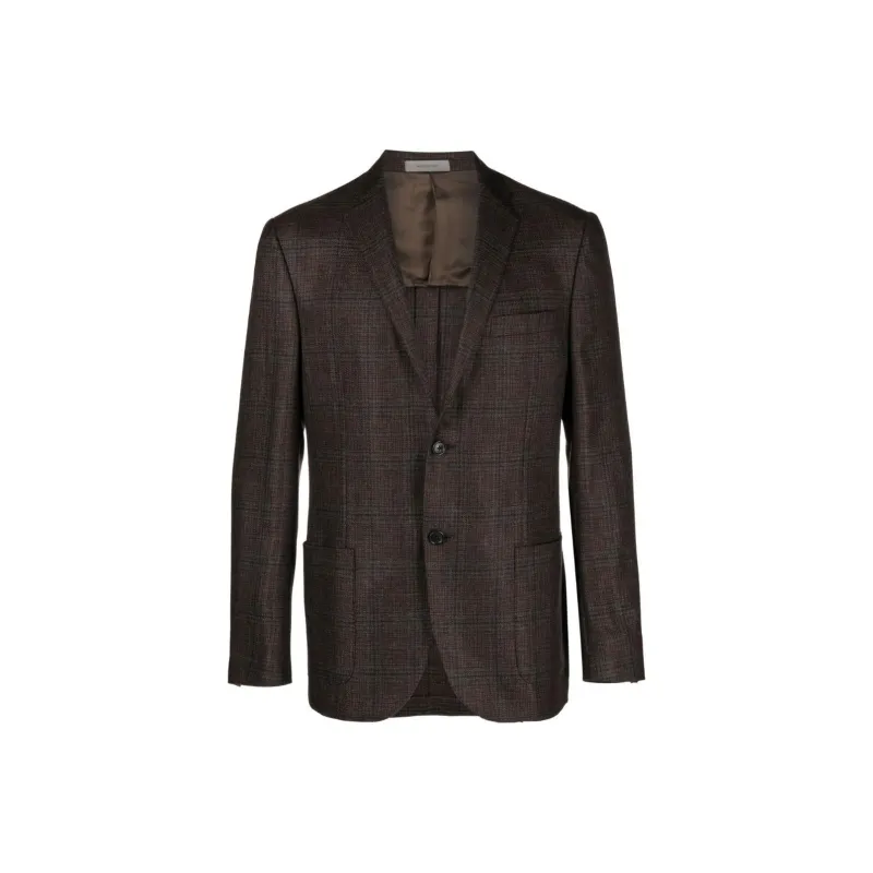 Corneliani Check pattern Cashmere Blazer-0