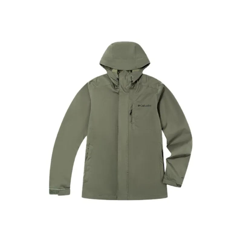 Columbia Outdoor Hiking Windbreaker Jacket Unisex Green-0
