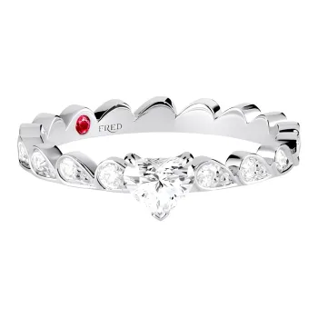 FRED Diamond Rings Women's Silver