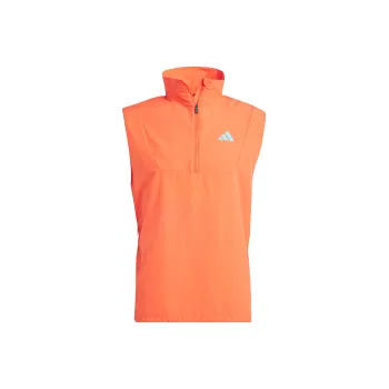 Adidas Adizero Half Zip Running Vest Men's Orange