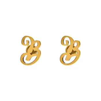 Balenciaga Stud Earrings Women's Gold