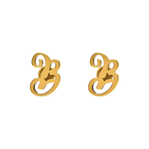 Balenciaga Stud Earrings Women's Gold