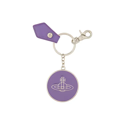 Vivienne Westwood Calfskin Keychains Women's Purple