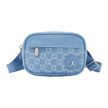 Jordan Monogram Cotton Crossbody Bag Unisex Denim Blue