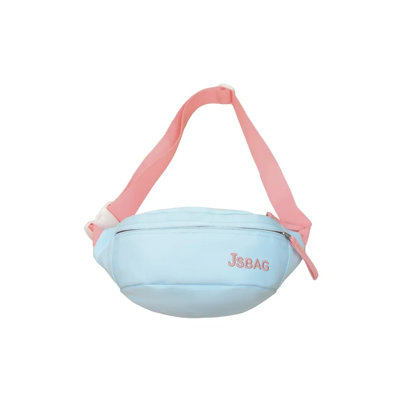 BUBM Nylon Fanny Pack Unisex Black/Yellow/Pink/Blue/White & Green/White & Rose Red-24