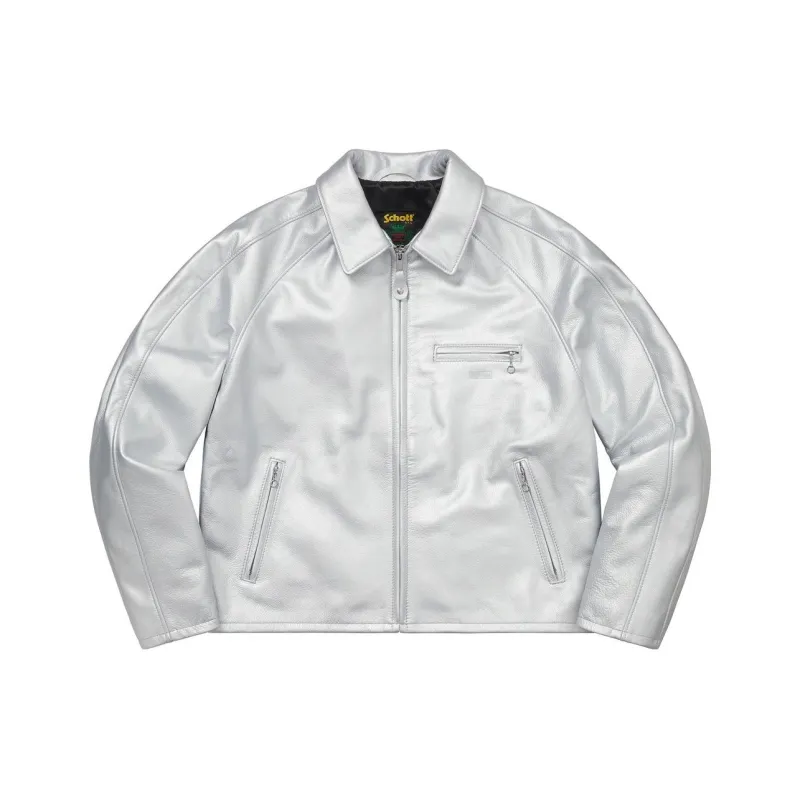 Supreme Schott Leather Racer Jacket-3